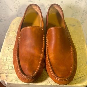 Cole Haan Mens 14 M Loafers Somerset Venetian C11401 Brown Camel Leather Mocs